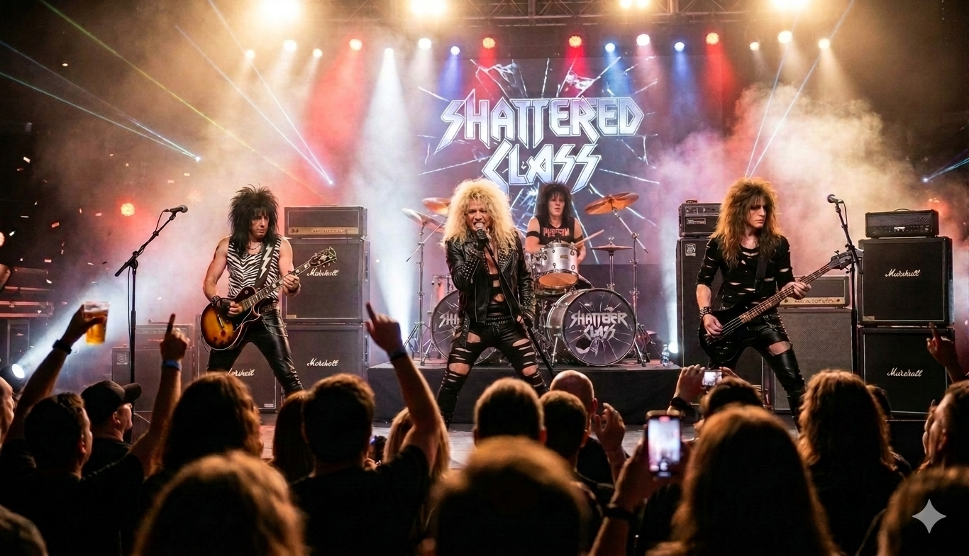 Shattered Class performing live on stage